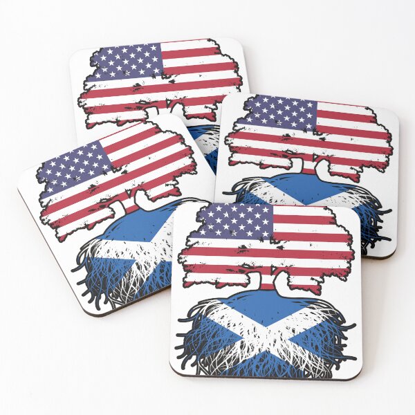 Artikelvorschau, Schottland Schottische Amerikaner USA Baumwurzeln Flagge entworfen und verkauft von FlagX.