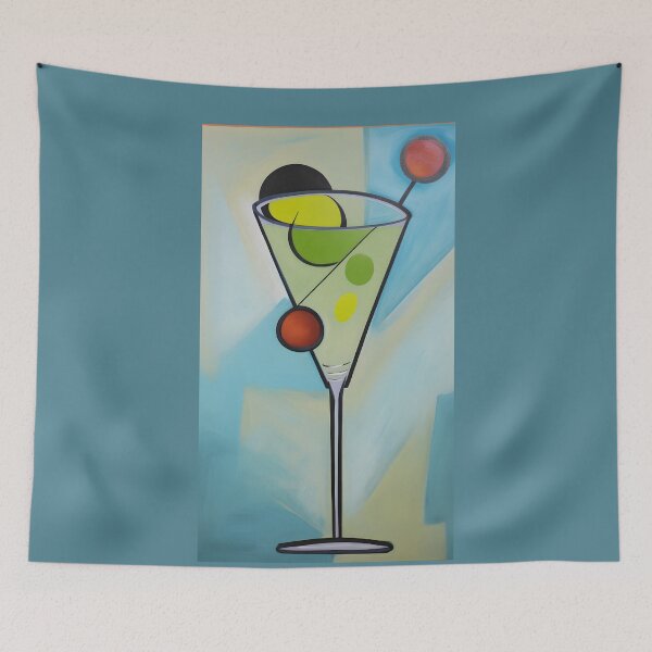 Item preview, Cocktail Abstract Geometry Unleashed- A Minimalist Mixology of Elegance designed and sold by OlfactoART Studio.