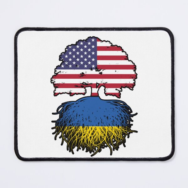 Item preview, Ukraine Ukrainian American USA United States America Tree Roots Flag designed and sold by FlagX.