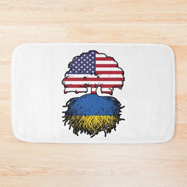 Item preview, Ukraine Ukrainian American USA United States America Tree Roots Flag designed and sold by FlagX.