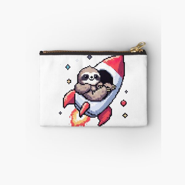 Item preview, "Charming Pixel Sloth in Rocket: Delightful Blend of Adorable Nature and Pixel Whimsy" designed and sold by Huycao211.