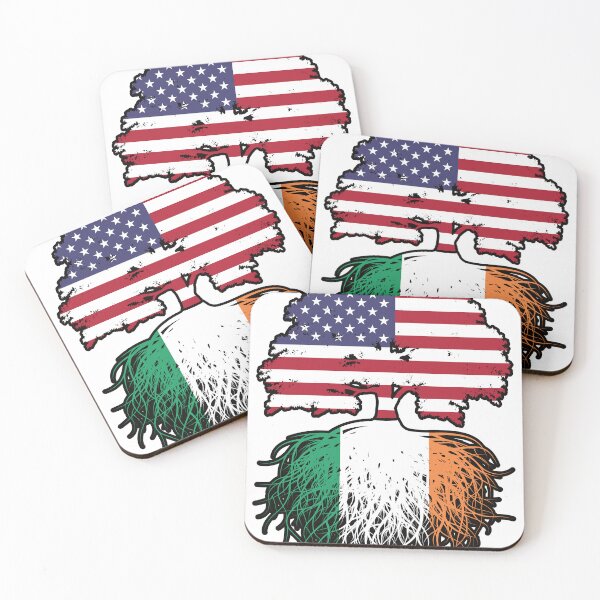 Item preview, Ireland Irish American USA United States America Tree Roots Flag designed and sold by FlagX.