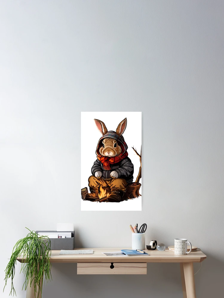 Thumbnail 2 of 3, Poster, Winter Bunnies (Rabbit) designed and sold by Rana2002.