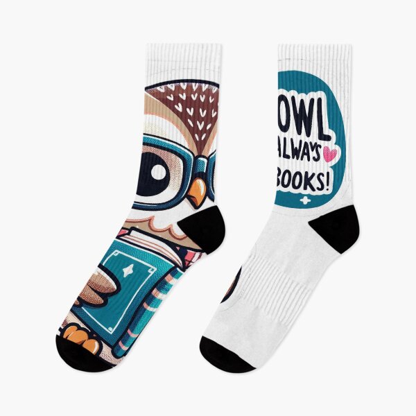 Item preview, Cute Cartoon Owl with Glasses Sticker - Owl Always Love Books! designed and sold by The-Library.