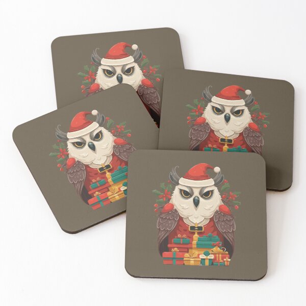 Item preview, Christmas T-shirt with Owl in Santa Hat with gifts designed and sold by Gadget80.