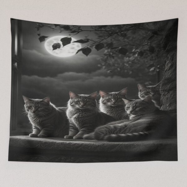 Item preview, Lunar Feline Reverie designed and sold by Enchanting Art Vista.
