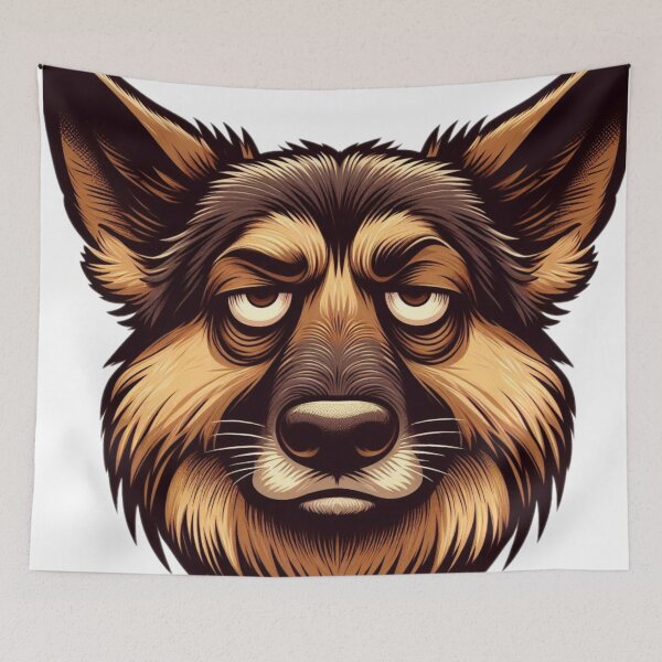 Item preview, Unamused German Shepard Dog designed and sold by FuzyFriendHaven.