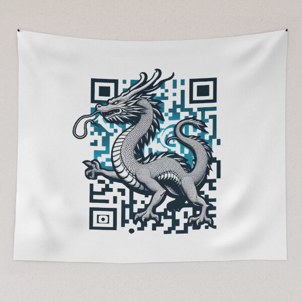 Item preview, cool barcode dragon t shirt/sticker designed and sold by crea8iveway.
