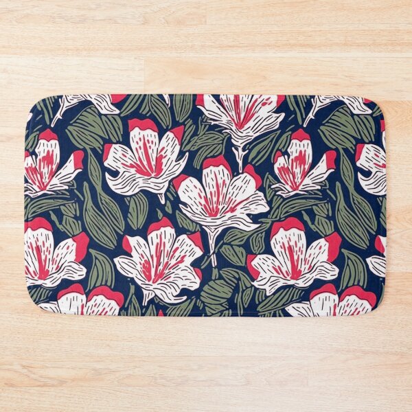 Item preview, Red And Blue Tropical Lilly Seamless Pattern by Bossy Cat Home designed and sold by BossyCatHome.
