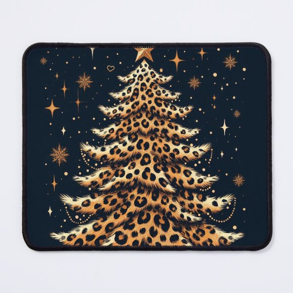 Item preview, Gold Leopard Print Christmas Tree leopard Canvas Wall Art Pattern Jaguar Bengal Cat Pattern Eclectic Exotic designed and sold by CoffeeIsATrip.