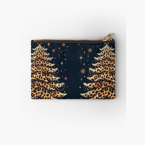 Item preview, Gold Leopard Print Christmas Tree leopard Canvas Wall Art Pattern Jaguar Bengal Cat Pattern Eclectic Exotic designed and sold by CoffeeIsATrip.