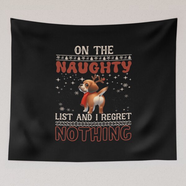 Item preview, "Puggle the Naughty List: No Regrets Christmas Vibes" designed and sold by Xhevahir.