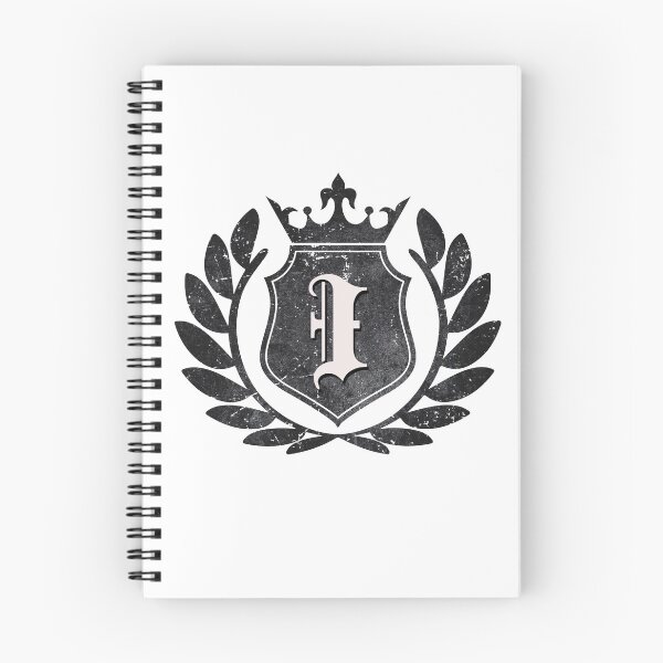 Item preview, Monogram I Dark Grunge Vintage Crest designed and sold by simplymonogram.