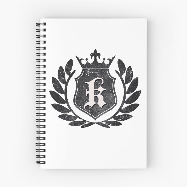 Item preview, Monogram K Dark Grunge Vintage Crest designed and sold by simplymonogram.