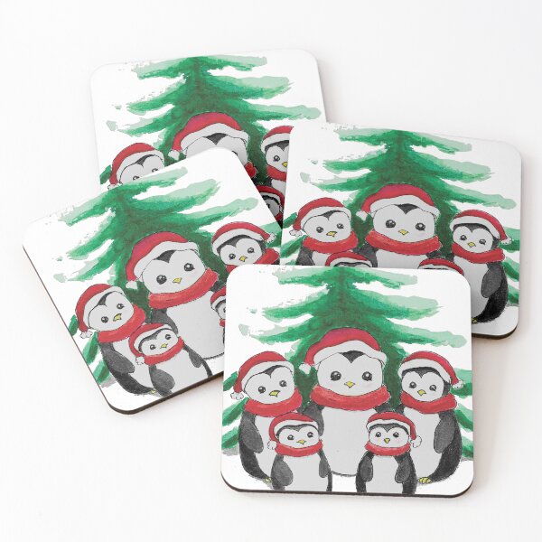Item preview, Little family of penguins in front of the tree designed and sold by Les illustrations d'Adėle L..
