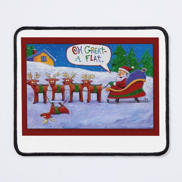 Item preview, Santa and Reindeer with One Reindeer on the Ground designed and sold by elizdesigns.