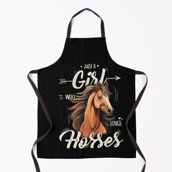 Artikelvorschau, A Horse With The Quote "Just A Girl Who Loves Horses" - Girls Riding Shirt entworfen und verkauft von TuuliTuule.