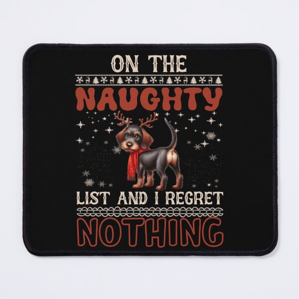 Item preview, "Wirehaired Pointing Griffon the Naughty List: No Regrets Christmas Vibes" designed and sold by Xhevahir.