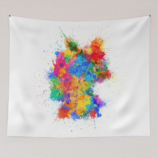 Item preview, Germany Paint Splashes Map designed and sold by ArtPrints.
