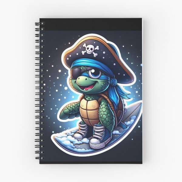 Item preview, surfing turtle designed and sold by AxelBrook.
