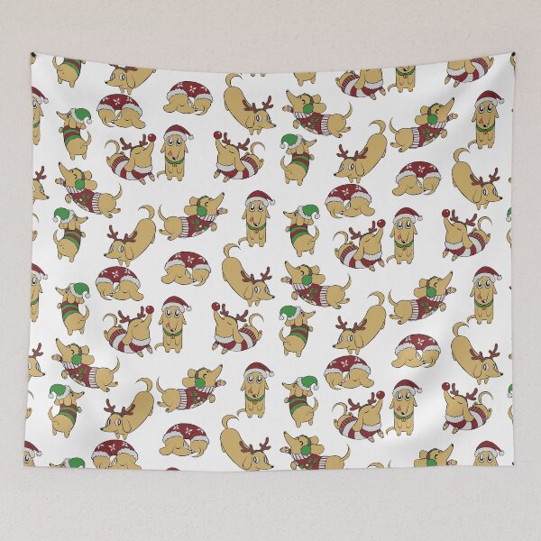 Item preview, perro salchicha de navidad designed and sold by izenArtelier.