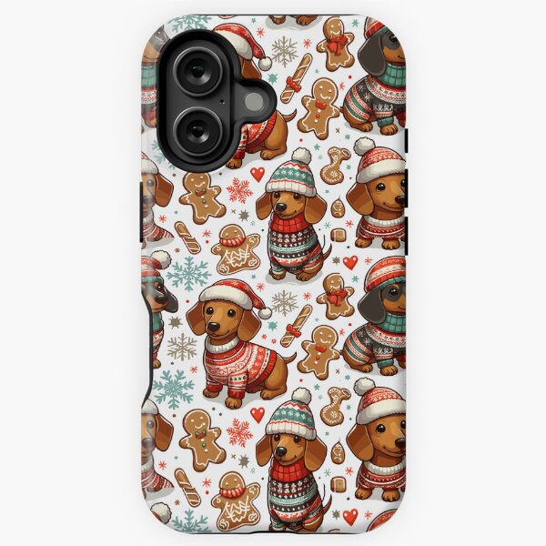 Artikel-Vorschau von Weihnachtshund-Dackel-Muster, designt und verkauft von JessArty ⭐⭐⭐⭐⭐.