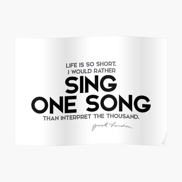 sing one song - jack london Poster