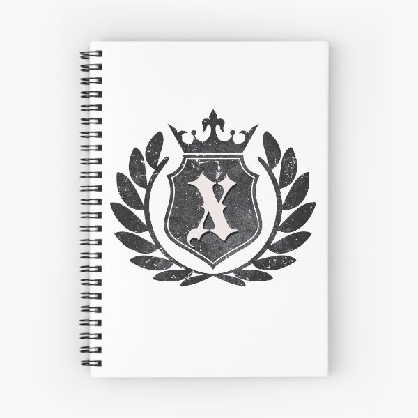 Item preview, Monogram X Dark Grunge Vintage Crest designed and sold by simplymonogram.