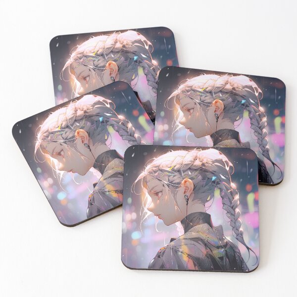 Item preview, Futuristic Cyberpunk Rainy Urban Fantasy Anime Girl designed and sold by bubblegoth.