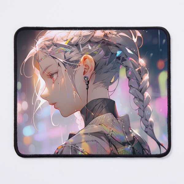 Item preview, Futuristic Cyberpunk Rainy Urban Fantasy Anime Girl designed and sold by bubblegoth.