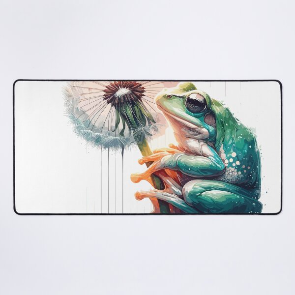 Item preview, Frog with Dandelion - Watercolor - Dandelion Frog - Animals designed and sold by InkCraftHouse.
