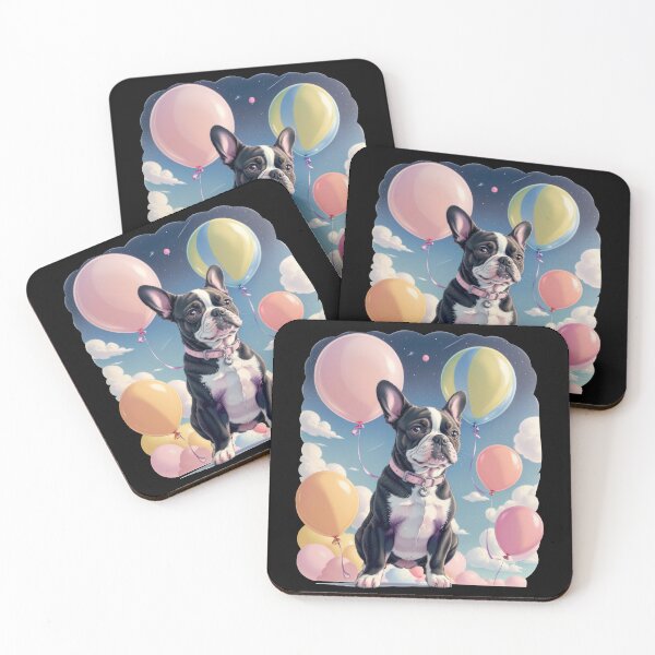 Item preview, Beautiful artwork of french bulldog with balloons designed and sold by Tio-Tecun.