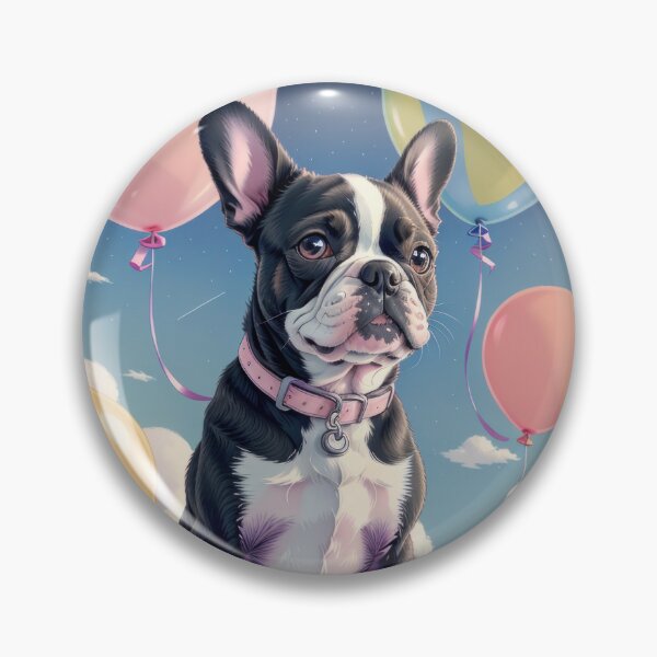 Item preview, Beautiful artwork of french bulldog with balloons designed and sold by Tio-Tecun.