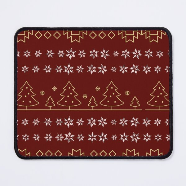 Item preview, Dark Red Christmas Tree / Snowflake Native Print designed and sold by JMWCD.