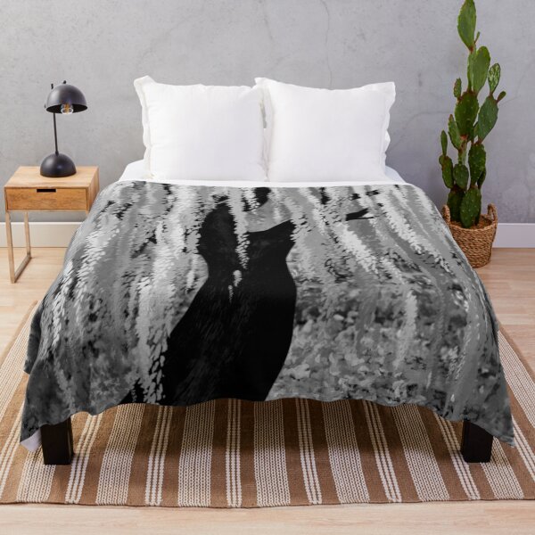 Item preview, Wisteria tree print black and white designed and sold by Leeh-designs.