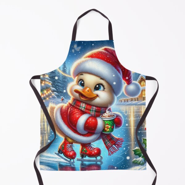 Item preview, Santa Duck Skating with Hot Cocoa designed and sold by bandjdesigns.