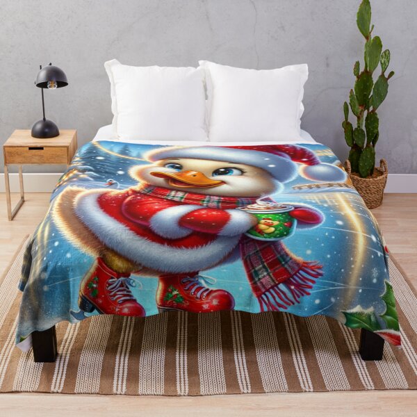 Item preview, Santa Duck Skating with Hot Cocoa designed and sold by bandjdesigns.