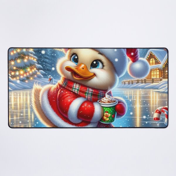 Item preview, Santa Duck Skating with Hot Cocoa designed and sold by bandjdesigns.