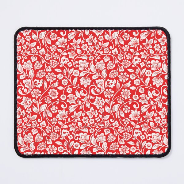 Item preview, Flowers pattern on red background designed and sold by LuckyCreative.