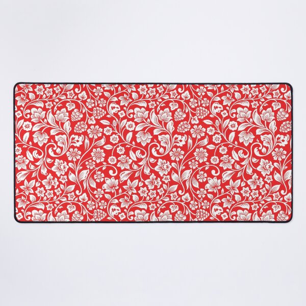 Item preview, Flowers pattern on red background designed and sold by LuckyCreative.