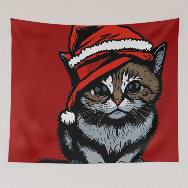 Aperçu de l'œuvre Chat de Noël créée et vendue par Asotshop.