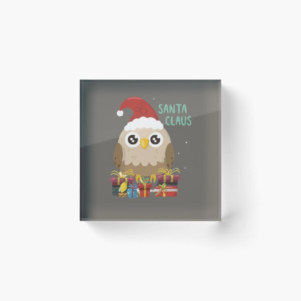 Item preview, Christmas T-shirt with Owl- Santa Claus in Santa Hat with gifts designed and sold by Gadget80.