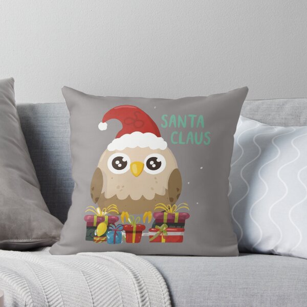 Item preview, Christmas T-shirt with Owl- Santa Claus in Santa Hat with gifts designed and sold by Gadget80.