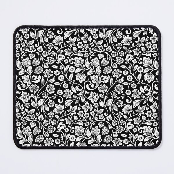 Item preview, Flowers pattern on black background designed and sold by LuckyCreative.