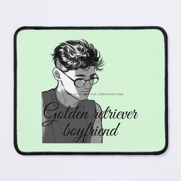 Item preview, For me, under the Christmas tree, Golden retriever boyfriend designed and sold by Cerulean-Shop.