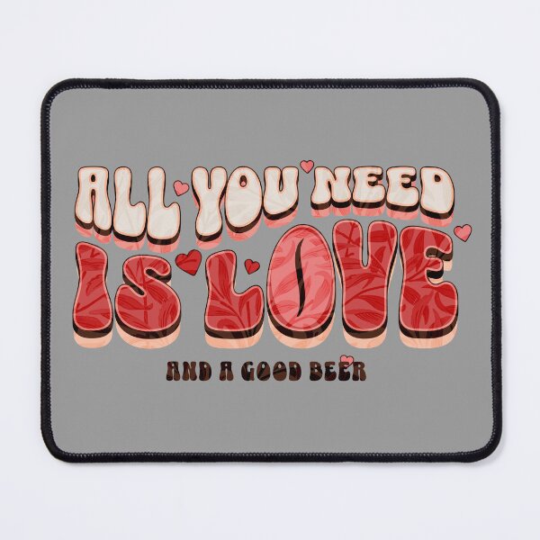 Item preview, Retro All You Need is Love and a good Beer designed and sold by Ketique.