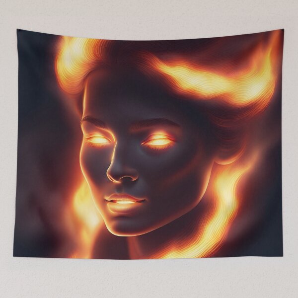 Item preview, Fiery woman designed and sold by StyleSketch.