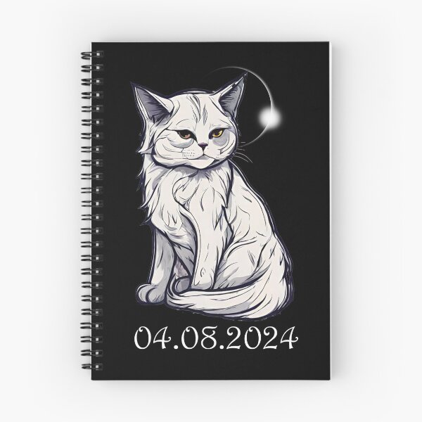 Item preview, Total Solar Eclipse 04.08.24 April 8 2024 Cat Eclipse  designed and sold by PrintItStudio.