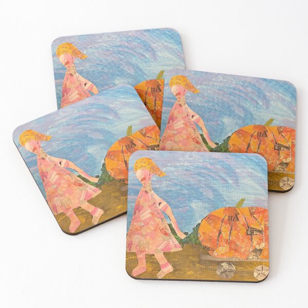 Item preview, Ella and her pumpkin mixed media  designed and sold by susanmercuria.