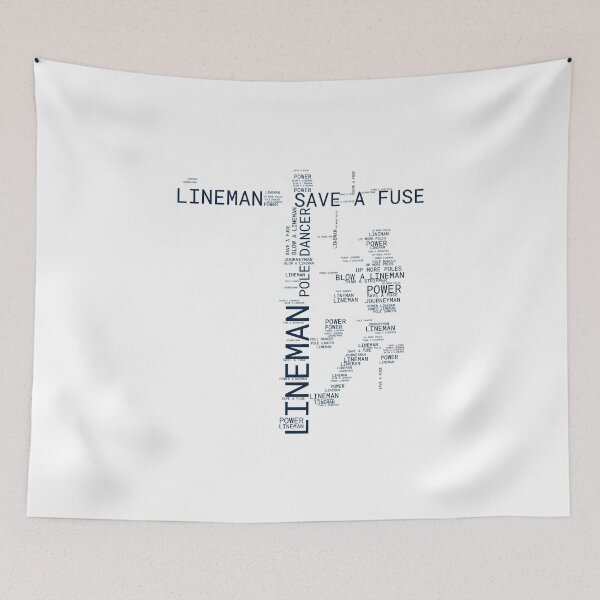 Item preview, LINEMAN Word Cloud designed and sold by TeesYouWant.